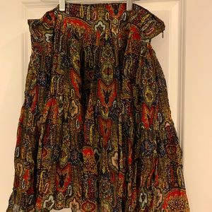 DKNY patterned flounce skirt Size 14